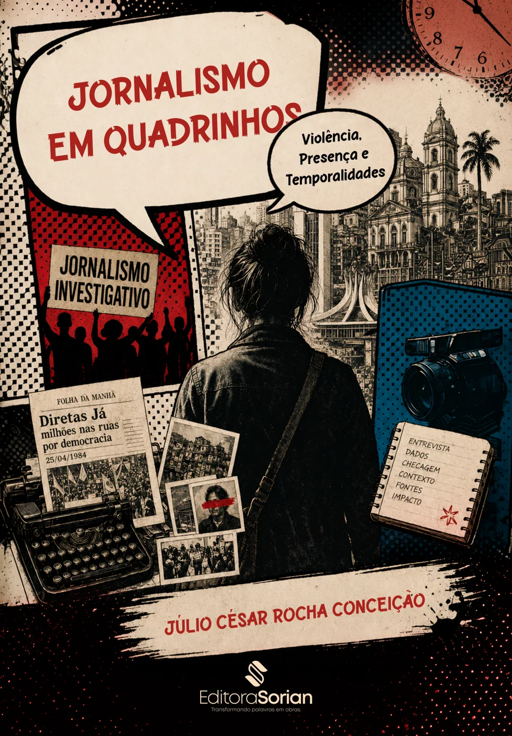 Capa do livro Jornalismo em quadrinhos
